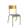 Chaise d’écolier bois acier vintage