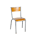 Chaise d’écolier bois acier vintage