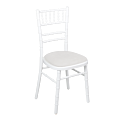 Chaise Bambou blanche assise vinyle blanc