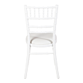 Chaise Bambou blanche assise vinyle blanc