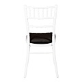 Chaise Bambou blanche assise velours noir