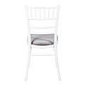 Chaise Bambou blanche assise velours argent