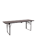 Table Kermesse noire 70 x 220 cm H 78 cm