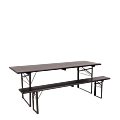 Table Kermesse noire 70 x 220 cm H 78 cm