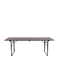 Table Kermesse noire 70 x 220 cm H 78 cm