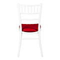 Chaise Bambou blanche assise velours rouge