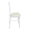 Chaise Bambou blanche assise stretch écru