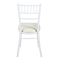 Chaise Bambou blanche assise stretch écru