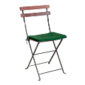 Chaise Simplex Acajou avec galette verte