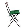 Chaise Simplex Acajou avec galette verte