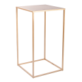 Table haute Quadra dorée démontable 60 x 60 cm H 108 cm