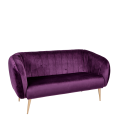 Canapé Juliette aubergine 78 x 165 cm H 85 cm