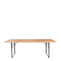Wood-tafel rechthoekig 90 x 220 cm H 77 cm