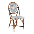Chaise tressée noire et blanche
