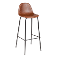 Lederen barkruk H 78 cm