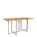 Table haute Nature pieds croisés acier