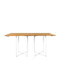 Table haute Nature pieds croisés blancs