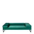 Canapé Happy Hour velours vert 205 x 100 x H 53 cm