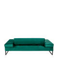 Canapé Happy Hour velours vert 205 x 100 x H 53 cm