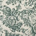 Servet Toile de Jouy groen 50 x 50 cm