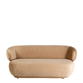 Canapé velours Elton taupe 78 x 170 cm H 70 cm