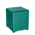 Pouf Kidman Velours vert 40 x 40 x H 48 cm