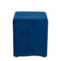 Pouf Kidman Velours bleu 40 x 40 x H 48 cm