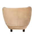 Elton zetel in taupekleurig fluweel met verhoog H80 B78 L90 cm
