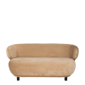 Elton sofa in taupekleurig  fluweel met verhoog 78 x 170 cm H80cm