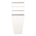 Buffet cône blanc avec étagères H 180 cm 67 x 67 cm