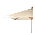 Parasol Louisiane ecru 300x300 cm + Vierkante parasolvoet 60 cm
