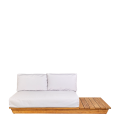 Lounge garden grey, sofa, 76 x 204 cm H 70 cm