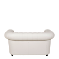 Canapé Chesterfield blanc 2 places 95 x 160 cm H 70 cm