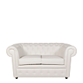 Canapé Chesterfield blanc 2 places 95 x 160 cm H 70 cm