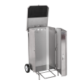 Poubelle inox 70 L sur roues 50 x 50 H 77 cm