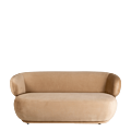 Elton sofa in taupkleurig fluweel   78 X 170 CM H 70 cm