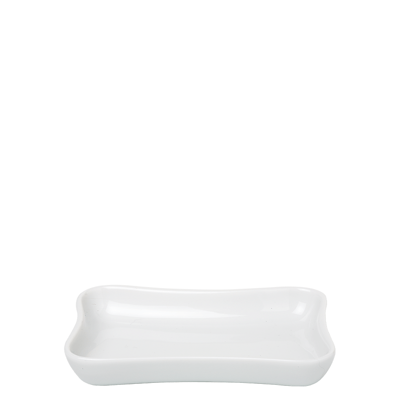 Witte asbak in porselein 7x10cm