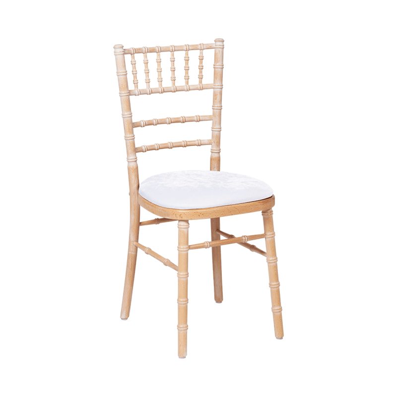 Natura stoel met witte fluwelen zitvlak