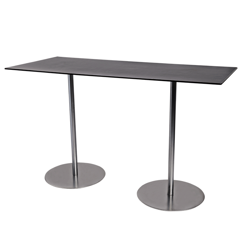 zwarte hoge tafel Bri 75 x 180 cm H 108 cm