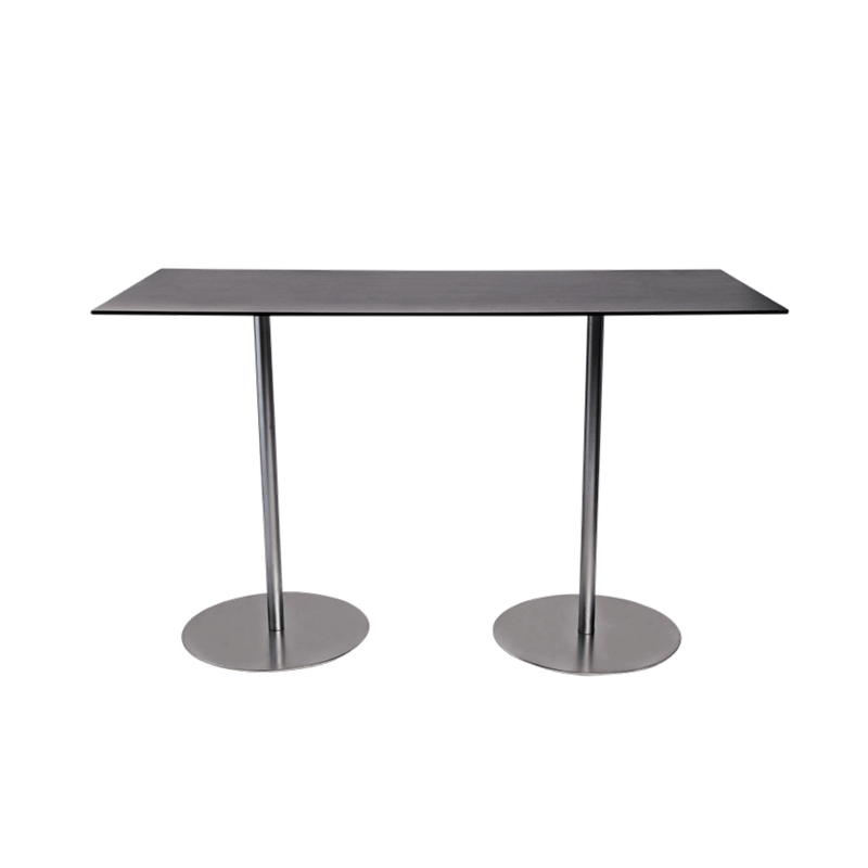 Table haute Brio noire 75 x 180 cm H 108 cm