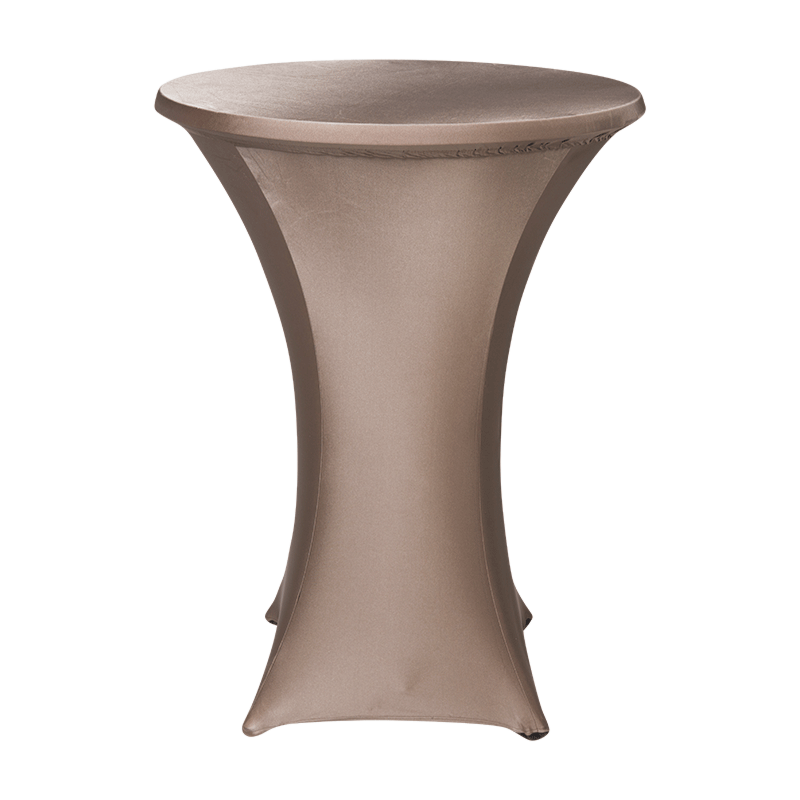 statafel met bronzen stretch hoes Ø 85 x H 110 cm