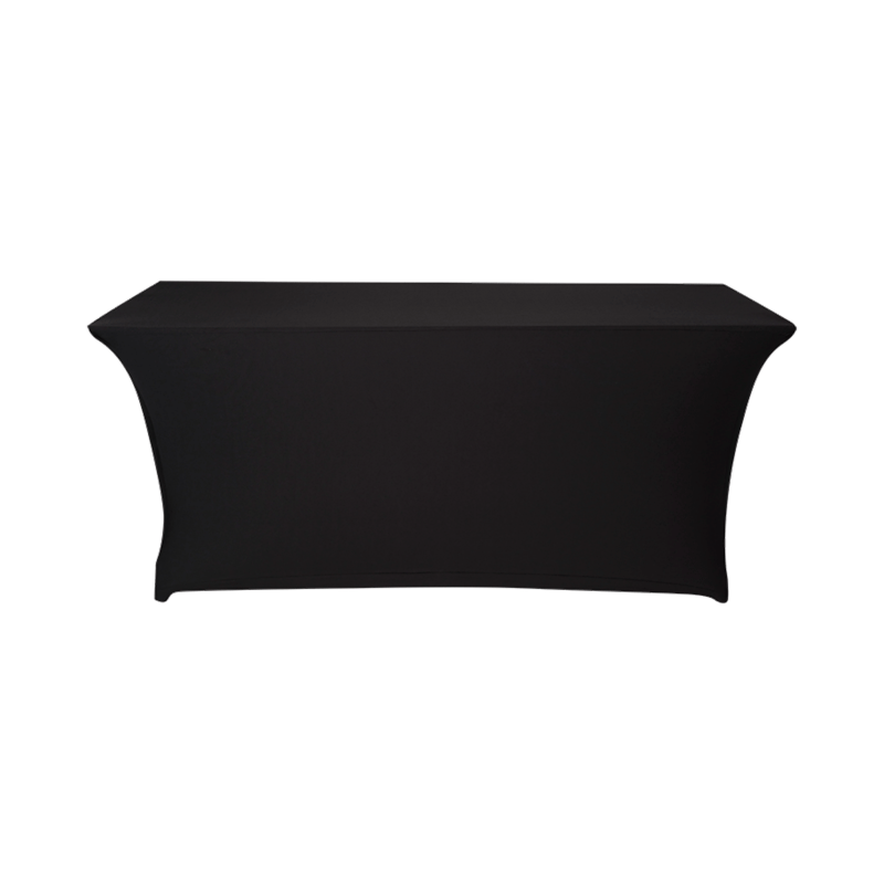 Table buffet 90 x 200 cm H 90 cm houssée stretch noir
