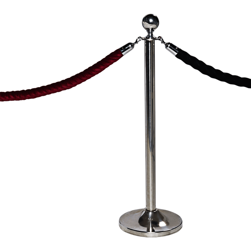 Potelet chromé H 91 cm