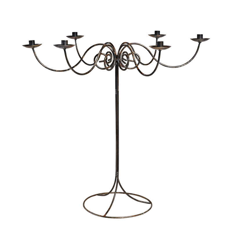 Chandelier en fer forgé 6 branches H75cm