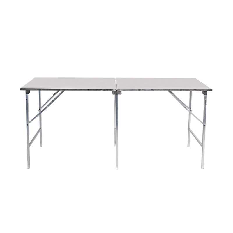 Table pliante en inox 80 x 200 cm H 90 cm