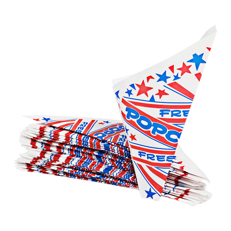 Cônes en papier pour pop-corn (100p)