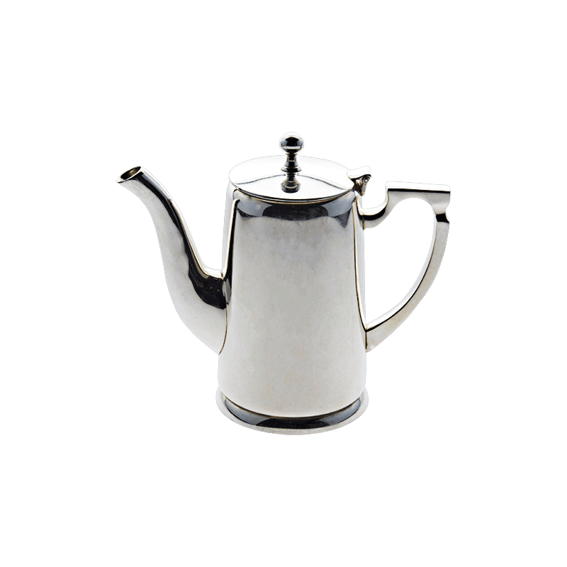 Zilveren koffiekan met deksel   1L