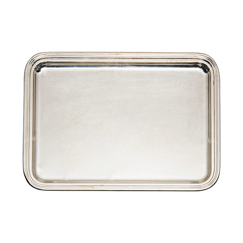 Plateau rectangulaire en argent 40x30cm