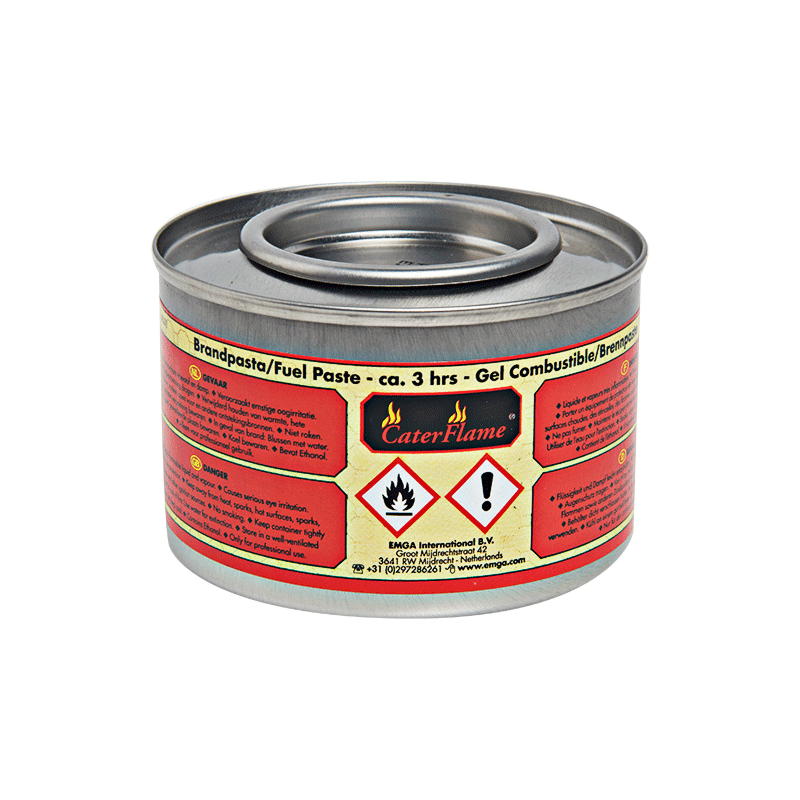 Brandpasta voor chafing dish
