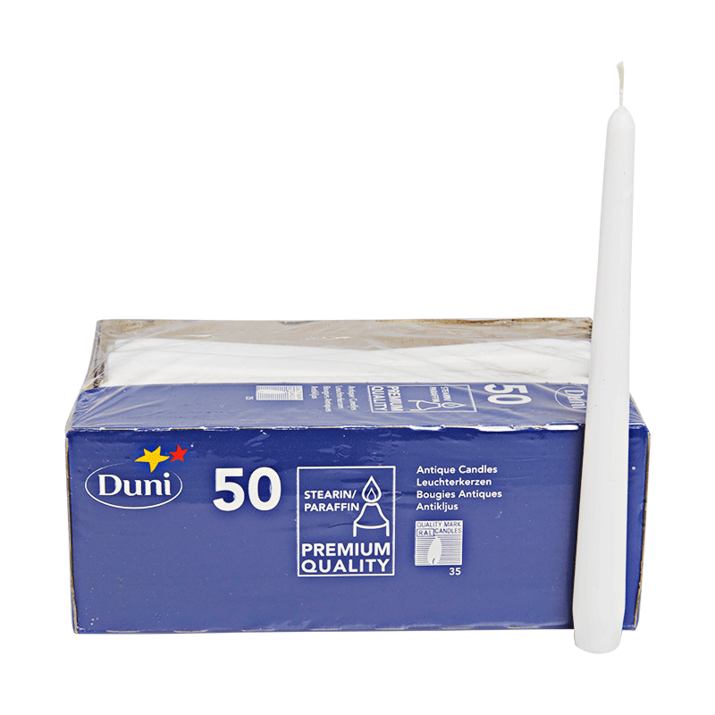 Bougies Duni blanches (50p)
